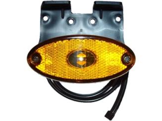LED Sidemarker Lamp FLATPOINT II 12 volt, flatcable 0,5m, 90° bracket
