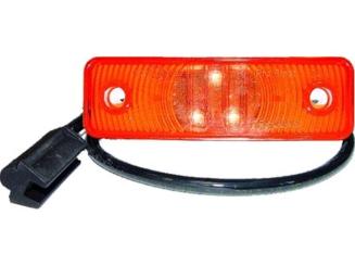 LED Schluss-/Umrissleuchte 90° Kabelanschluss, Kabel 0,5m + P&R Stecker