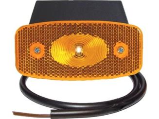 LED Seitenmarkierungsleuchte 12 Volt, 90°-Kabelanschluss, Winkelhalter